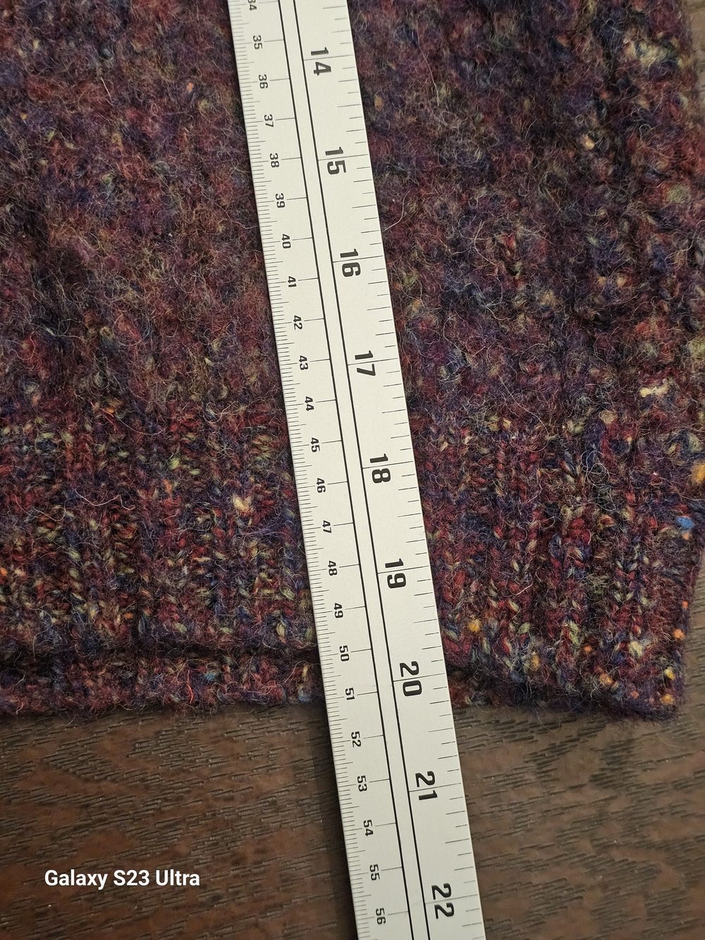 Purple Crewneck 100% Pure New Wool Sweater - Women's Crewneck - Picture 7 of 8